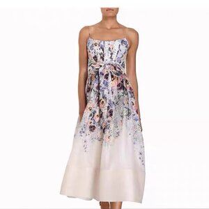 Size 2 Zimmermann  Light Purple Floral Corset Strapless High-Waisted Gown